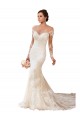 Sweetheart Chapel Train Lace Ivory Long Sleeves Wedding Gowns Victoria