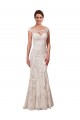 Illusion Neck Chapel Train Lace White Sleeveless Sexy Wedding Dress Victoria