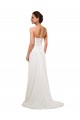Sweetheart Chapel Train Soft Chiffon Ivory Sleeveless Wedding Gowns Victoria