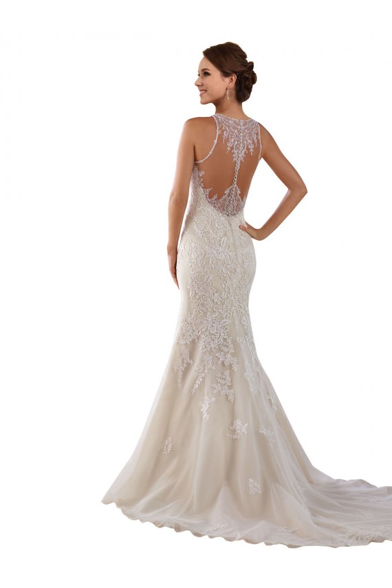 Sweetheart Chapel Train Lace Ivory Sleeveless Bridal Gown Victoria
