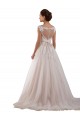 Sweetheart Chapel Train Tulle & Lace Ivory Ball Gown Sleeveless Wedding Dress Victoria