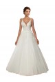 Spaghetti Straps Chapel Train Tulle & Lace Ivory Sleeveless Boho Wedding Dress Victoria