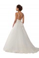 Spaghetti Straps Chapel Train Tulle & Lace Ivory Sleeveless Boho Wedding Dress Victoria