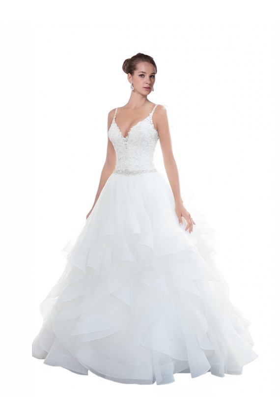 Sweetheart Chapel Train Tulle White Sleeveless Beach Wedding Dress Victoria