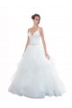 Sweetheart Chapel Train Tulle White Sleeveless Beach Wedding Dress Victoria
