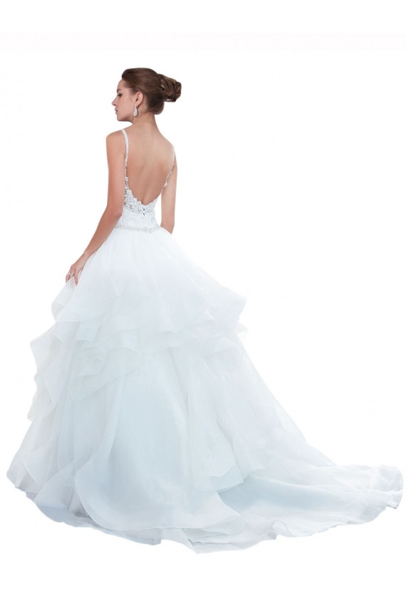Sweetheart Chapel Train Tulle White Sleeveless Beach Wedding Dress Victoria
