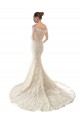 Off the Shoulder Chapel Train Tulle & Lace Ivory & Champagne Long Sleeves Wedding Dress Victoria