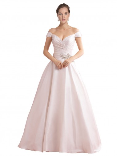 Sweetheart Chapel Train Satin Ivory Sleeveless Wedding Dresses Victoria