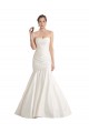 Strapless Chapel Train Satin Ivory Sleeveless Beach Wedding Dress Victoria