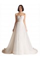 Sweetheart Sweep Train Tulle Ivory Sleeveless Bridal Wedding Dress Victoria