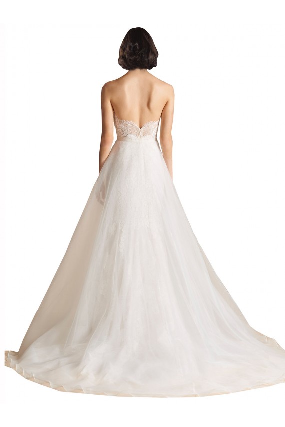 Sweetheart Sweep Train Tulle Ivory Sleeveless Bridal Wedding Dress Victoria