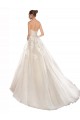 Strapless Chapel Train Tulle & Lace Ivory & Champagne Sleeveless Wedding Dress Victoria