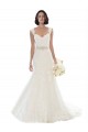 Off the Shoulder Chapel Train Lace White Sleeveless Beach Wedding Dress Victoria
