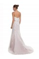Strapless Sweep Train Tulle & Lace Ivory & Pink Sleeveless Beach Wedding Dress Victoria