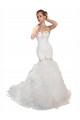 Sweetheart Chapel Train Tulle White Sleeveless Wedding Dress Victoria