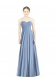 Sweetheart Long Soft Chiffon Dusty Blue Sleeveless Evening Dress / Bridesmaid Dress Victoria