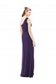 One Shoulder Long Soft Chiffon Grape Sleeveless Evening Dress / Bridesmaid Dress Victoria