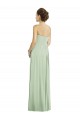 Sweetheart Long Soft Chiffon Sage Sleeveless Bridesmaid Dress Victoria