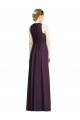 V-Neck Long Soft Chiffon Grape Sleeveless Bridesmaid Dress Victoria