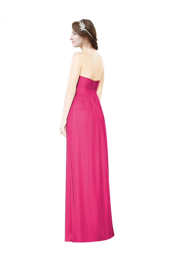 Strapless Long Soft Chiffon Azalea Sleeveless Bridesmaid Dress Victoria