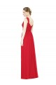 Sweetheart Long Chiffon Red Sleeveless Bridesmaid Dress / Evening Dress Victoria