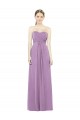 Sweetheart Long Soft Chiffon Dark Lavender Sleeveless Bridesmaid Dress Victoria