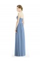 Strapless Long Chiffon Dusty Blue Sleeveless Bridesmaid Gowns Victoria
