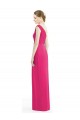 One Shoulder Long Soft Chiffon Azalea Sleeveless Bridesmaid Dress Victoria