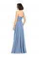One Shoulder Long Soft Chiffon Dusty Blue Sleeveless Formal Dress / Bridesmaid Dress Victoria