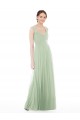 Sweetheart Long Soft Chiffon Sage Cap Sleeves Formal Dress / Bridesmaid Dress Victoria