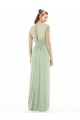 Sweetheart Long Soft Chiffon Sage Cap Sleeves Formal Dress / Bridesmaid Dress Victoria