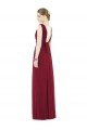 V-Neck Long Soft Chiffon Royal Blue Sleeveless Bridesmaid Gowns Victoria