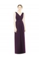 V-Neck Long Chiffon Grape Sleeveless Bridesmaid Dress / Evening Dress Victoria