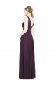 V-Neck Long Chiffon Grape Sleeveless Bridesmaid Dress / Evening Dress Victoria