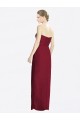 Sweetheart Long Soft Chiffon Burgundy Sheath Sleeveless Bridesmaid Dress Victoria