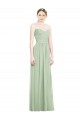 Strapless Long Soft Chiffon Sage Sleeveless Bridesmaid Dress Victoria