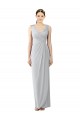 V-Neck Long Chiffon Frost Sleeveless Bridesmaid Dress / Evening Dress Victoria