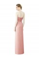 Strapless Long Soft Chiffon Bliss Pink Sleeveless High Low Bridesmaid Dress Victoria