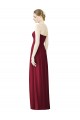 Sweetheart Long Soft Chiffon Burgundy Sleeveless Evening Dress / Bridesmaid Dress Victoria