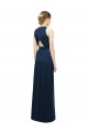 Halter Neck Long Soft Chiffon Salmon Sleeveless Bridesmaid Dress Victoria