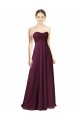 Sweetheart Long Chiffon Grape Sleeveless Bridesmaid Dress Victoria