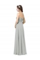 Sweetheart Long Soft Chiffon Silver A-Line Sleeveless Bridesmaid Dresses Victoria