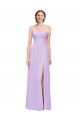 Strapless Long Soft Chiffon Lilac Sleeveless Evening Dress / Bridesmaid Dress Victoria