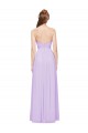 Strapless Long Soft Chiffon Lilac Sleeveless Evening Dress / Bridesmaid Dress Victoria