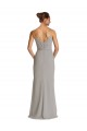 Sweetheart Long Soft Chiffon Silver Sheath Sleeveless Bridesmaid Dress Victoria