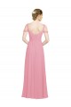 Sweetheart Long Soft Chiffon Skin Pink Sleeveless Bridesmaid Dress Victoria