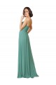 Sweetheart Long Soft Chiffon Icelandic Silver Sleeveless Bridesmaid Dress Victoria