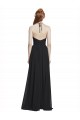 V-Neck Long Chiffon Dark Navy Sleeveless Formal Dress / Bridesmaid Dress Victoria