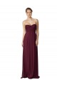 Sweetheart Long Soft Chiffon Grape Sleeveless Bridesmaid Dress / Formal Dress Victoria