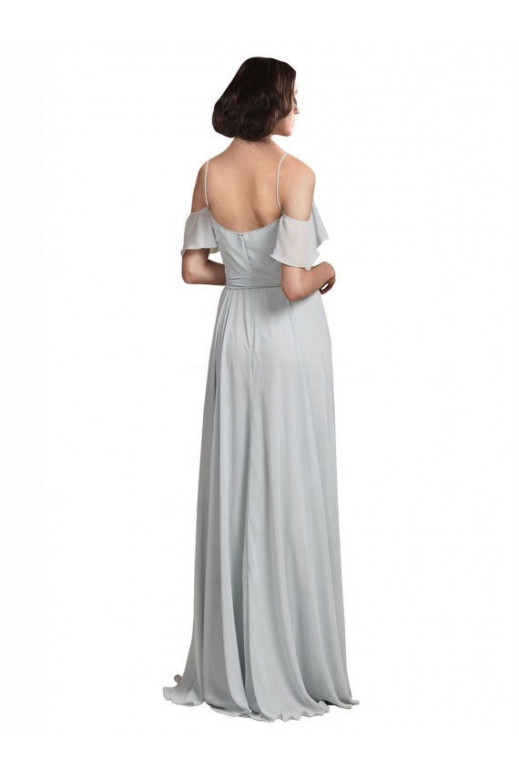 Spaghetti Straps Long Soft Chiffon Frost Sleeveless Formal Dress / Bridesmaid Dress Victoria
